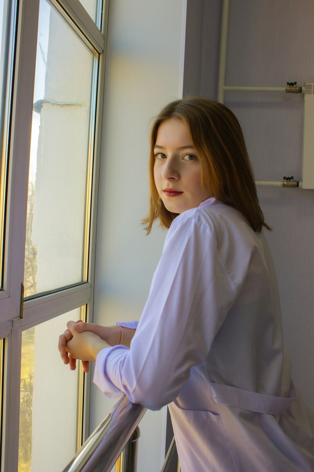Studio portrait of a European businesswoman in her 30s